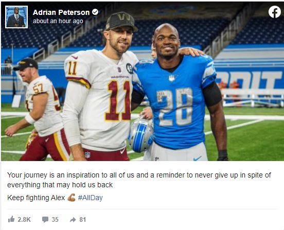 Alex Smith and Adrian Peterson